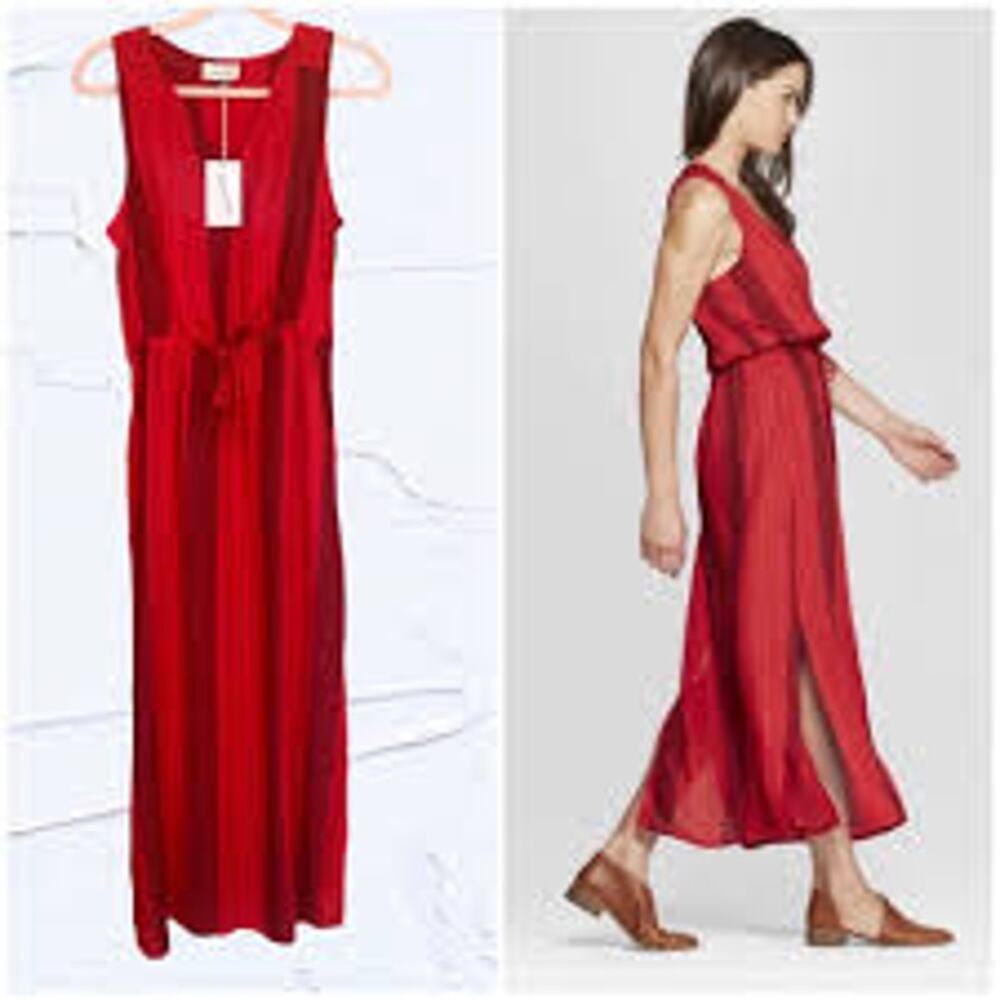 Universal Thread Vertical Striped Sleeveless V-Ne… - image 2